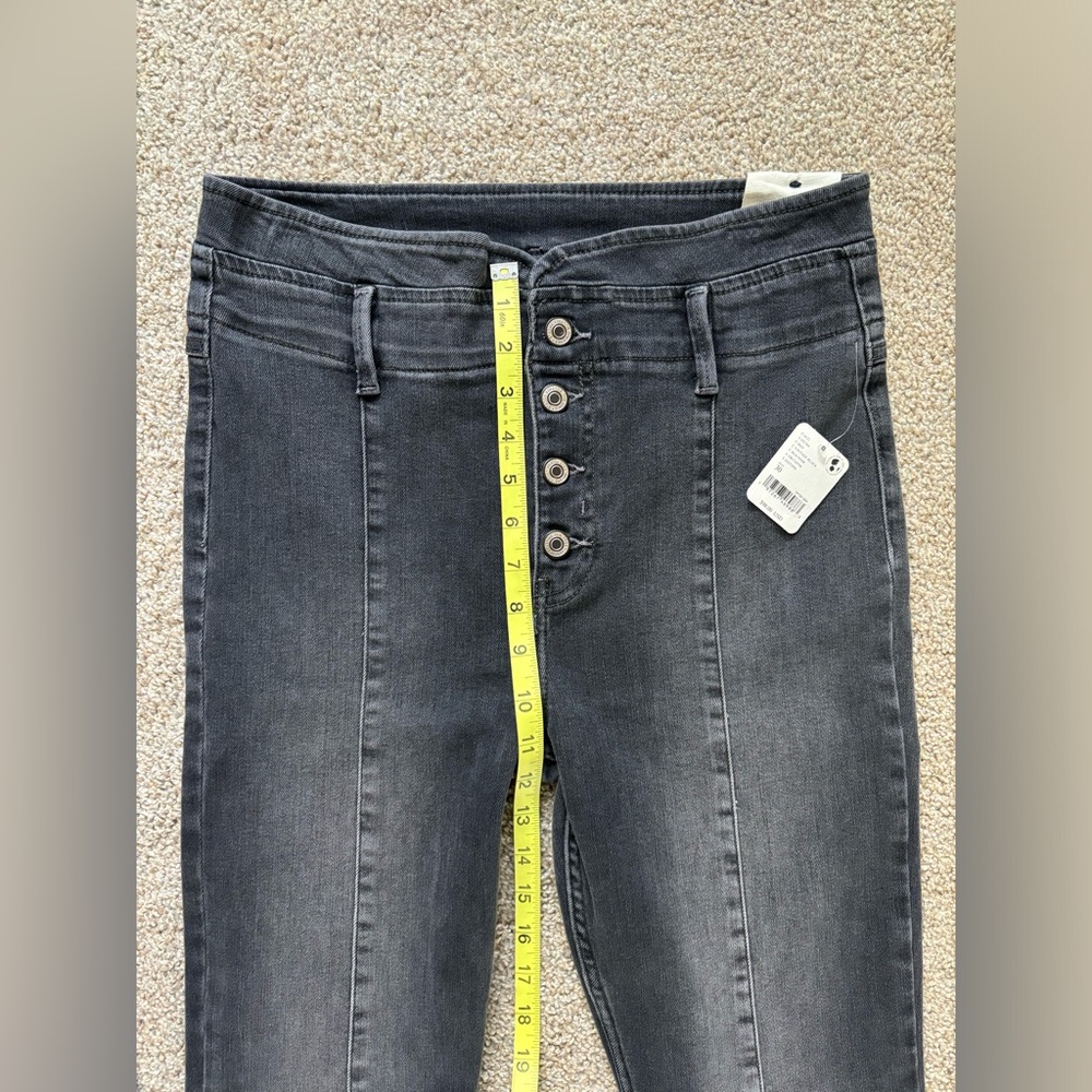 NWT Free People We the Free After Dark Mid Rise Flare Vintage Black Size… - Picture 10 of 14